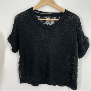 Sweater project open knit laced back top